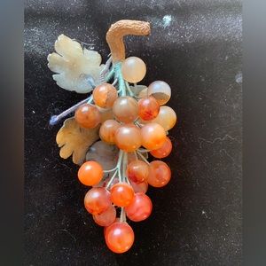 Agate, grape ornaments, 1960s and 1980s